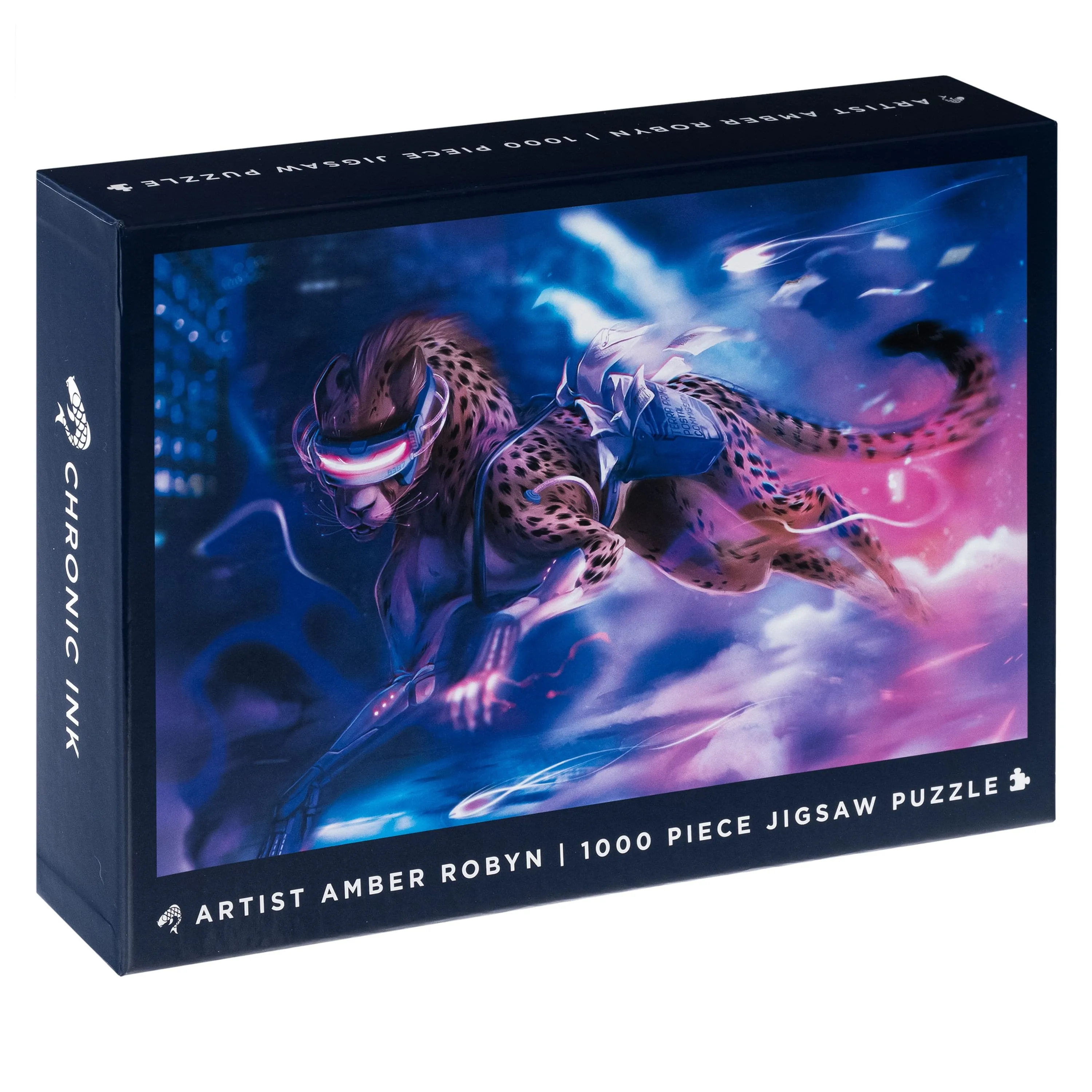 1000 Piece Jigsaw Puzzle - Amber Cheetah