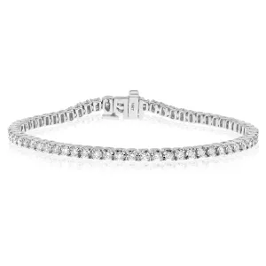 14k White Gold Diamond Tennis Bracelet 2.00 ctw