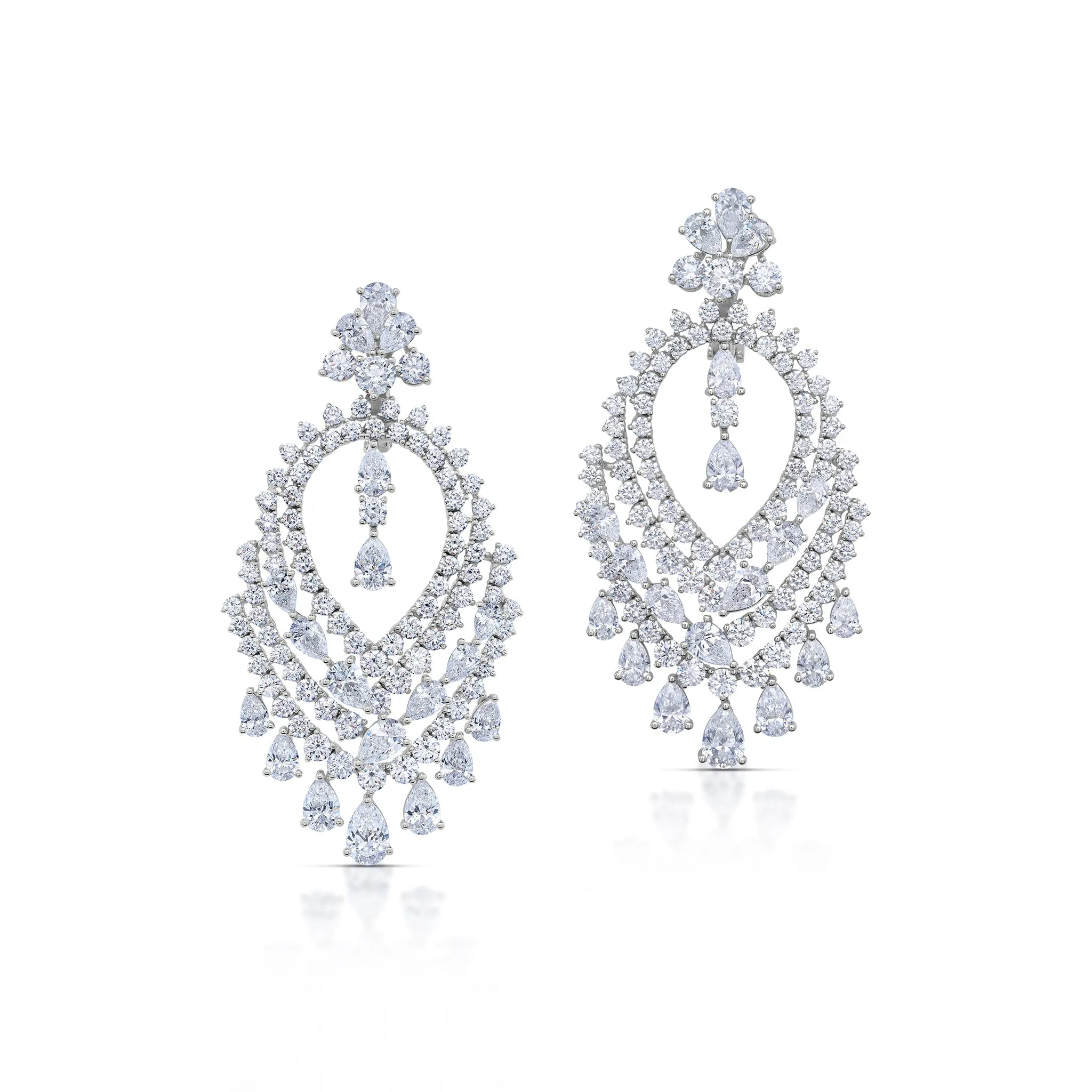 17.64 Carat Diamond Chandelier Earrings