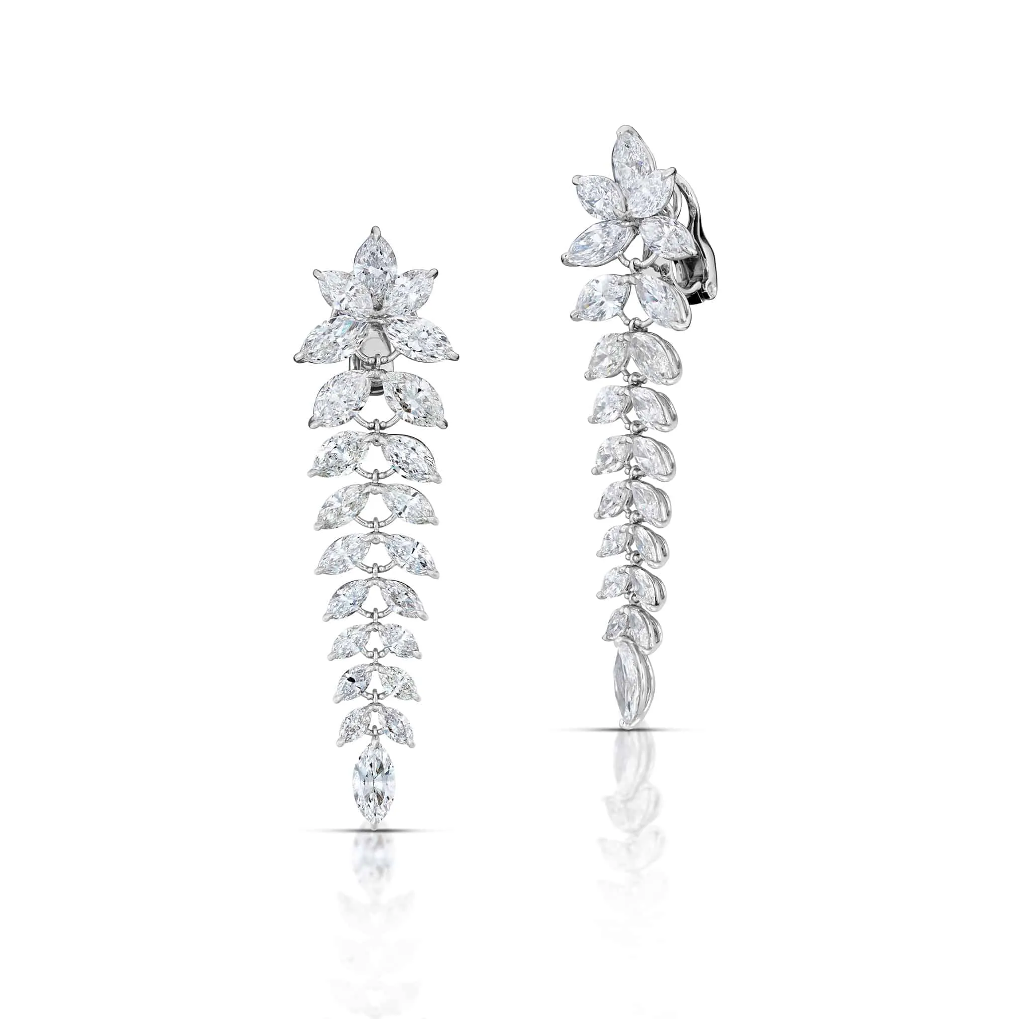 17.93 Carat Marquise Diamond Chandelier Earrings