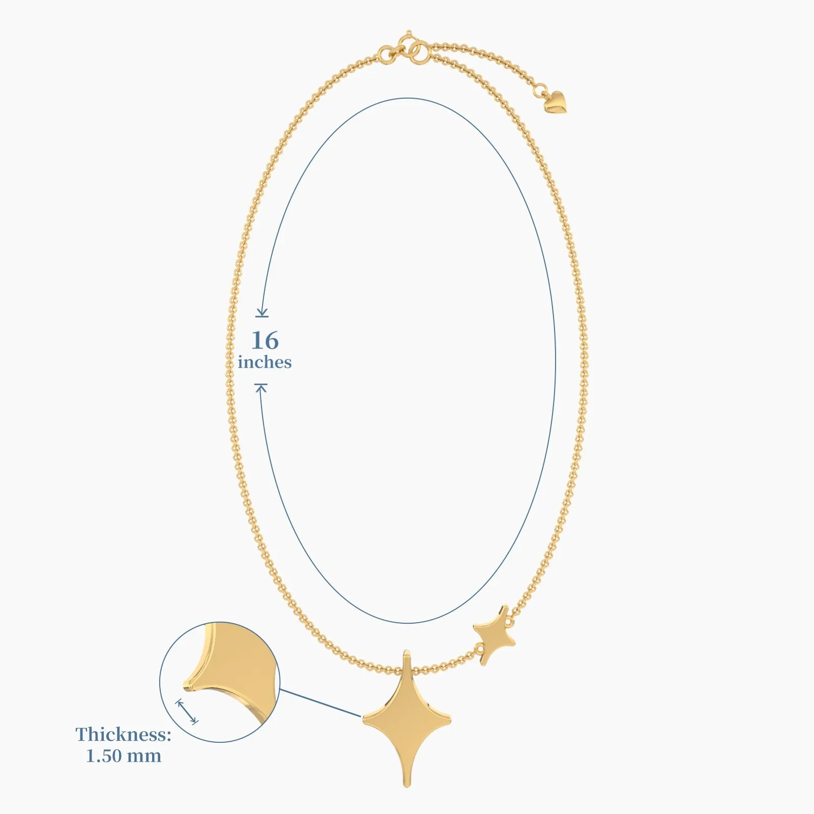 18k North Star Choker Necklace