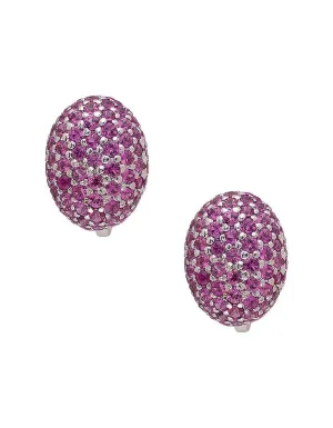 18k White Gold and Pink Sapphire Earrings
