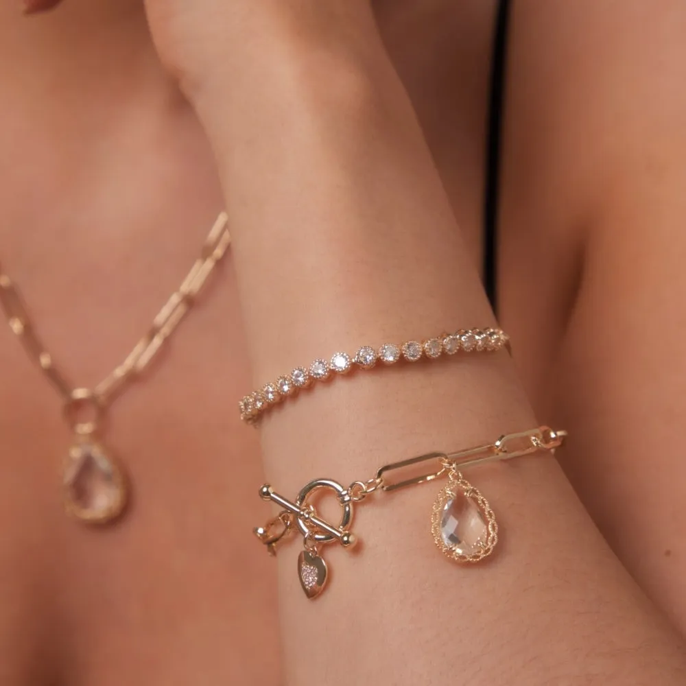 Adeline Clear Crystal Bracelet