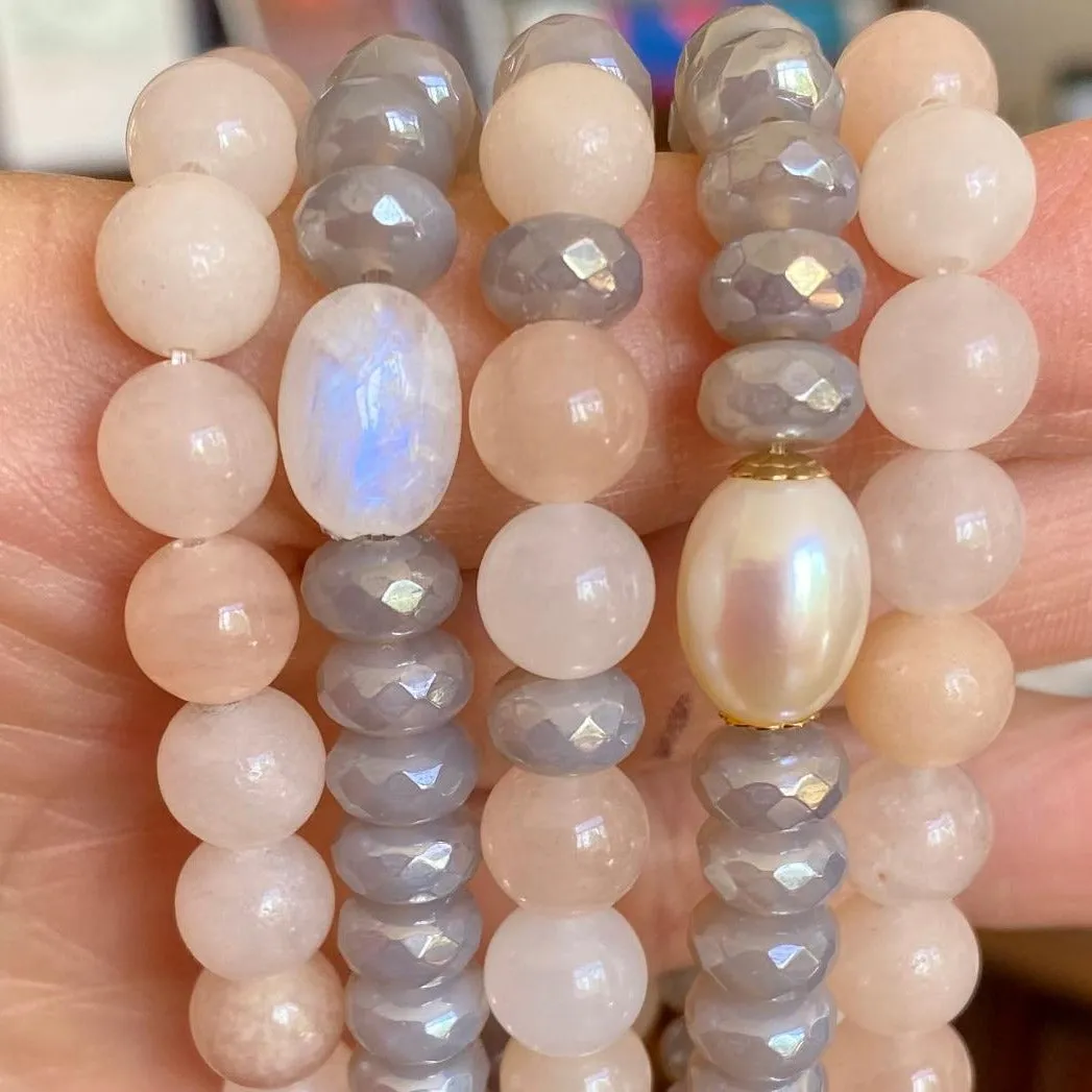 Agate Beads Stretch Bracelet