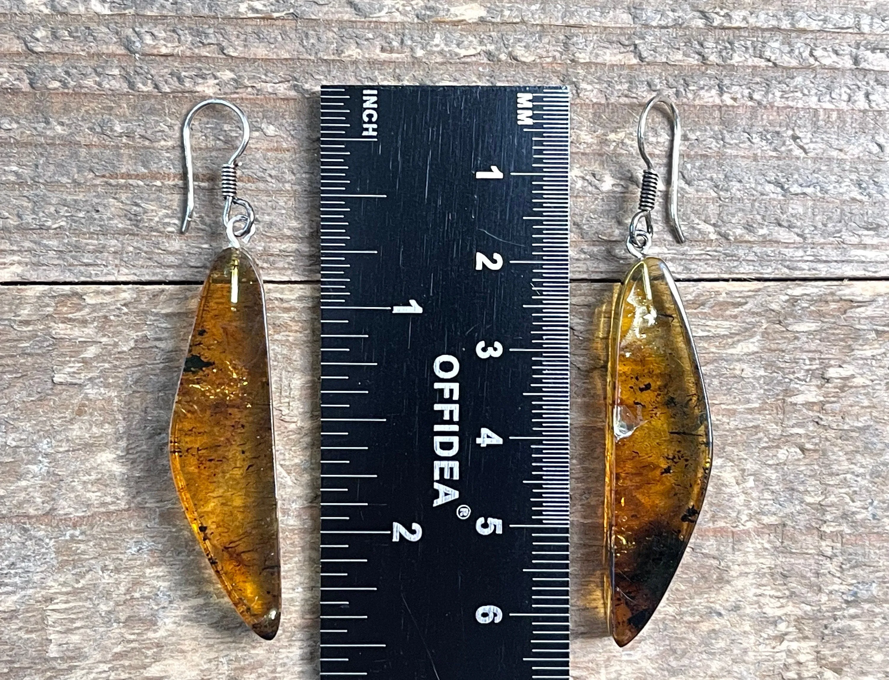AMBER Crystal Earrings - Statement Earrings, Dangle Earrings, Handmade Jewelry, Healing Crystals and Stones, 50382