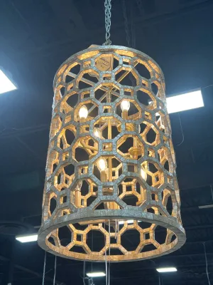 CORBETT LIGHTING CHANDELIER REGATTA  CAPIZ SHELL 8 LIGHTS