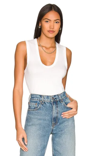 Enza Costa Essential Sleeveless U in White