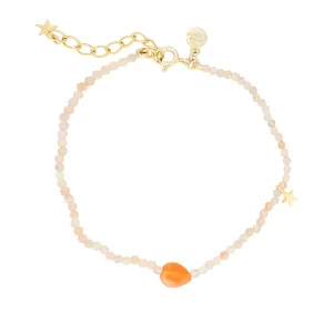 Fiesta Bracelet - Peach moonstone