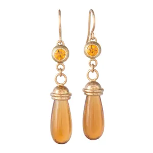 Golden Sapphire & Citrine Drop