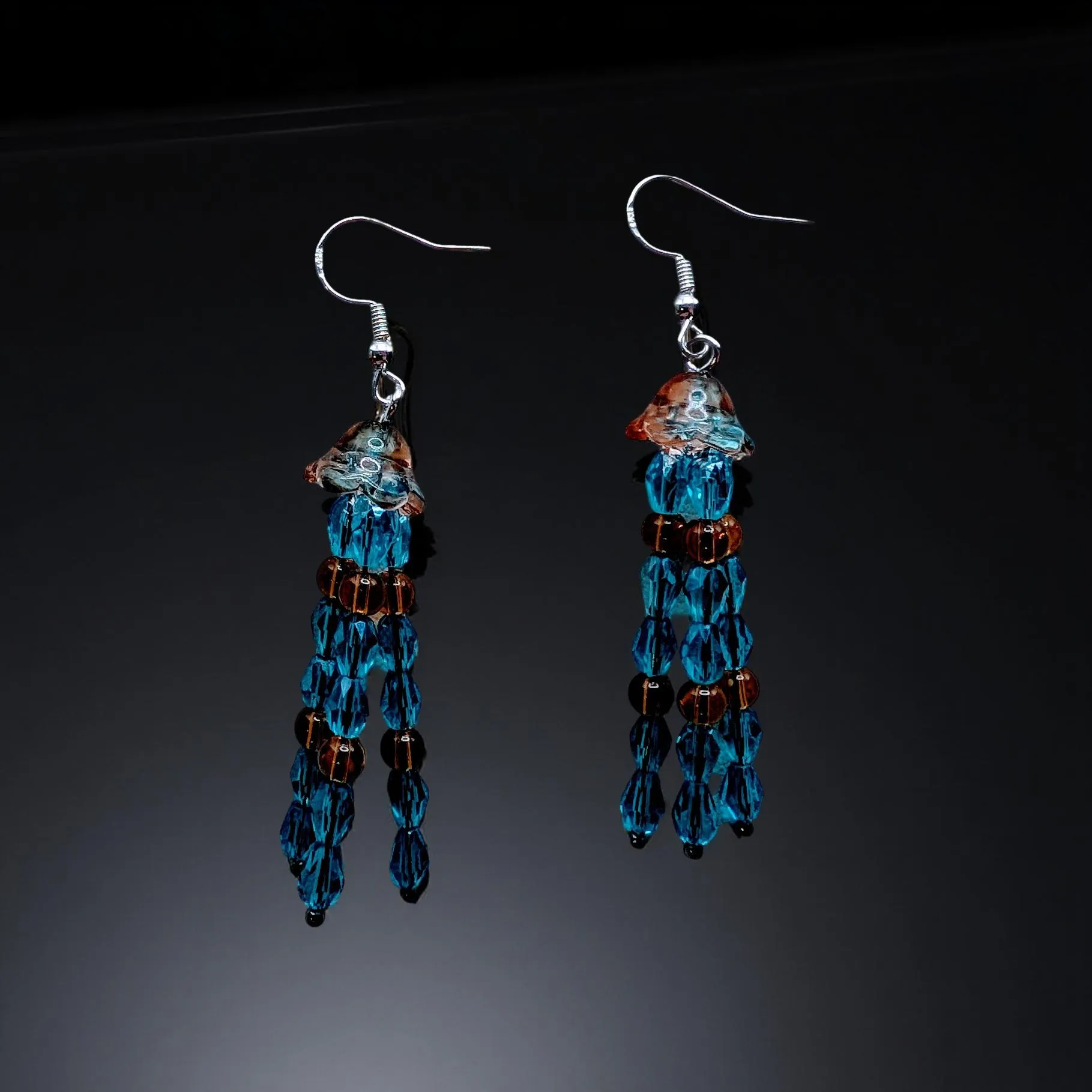 Jellyfish - Earrings -Amber