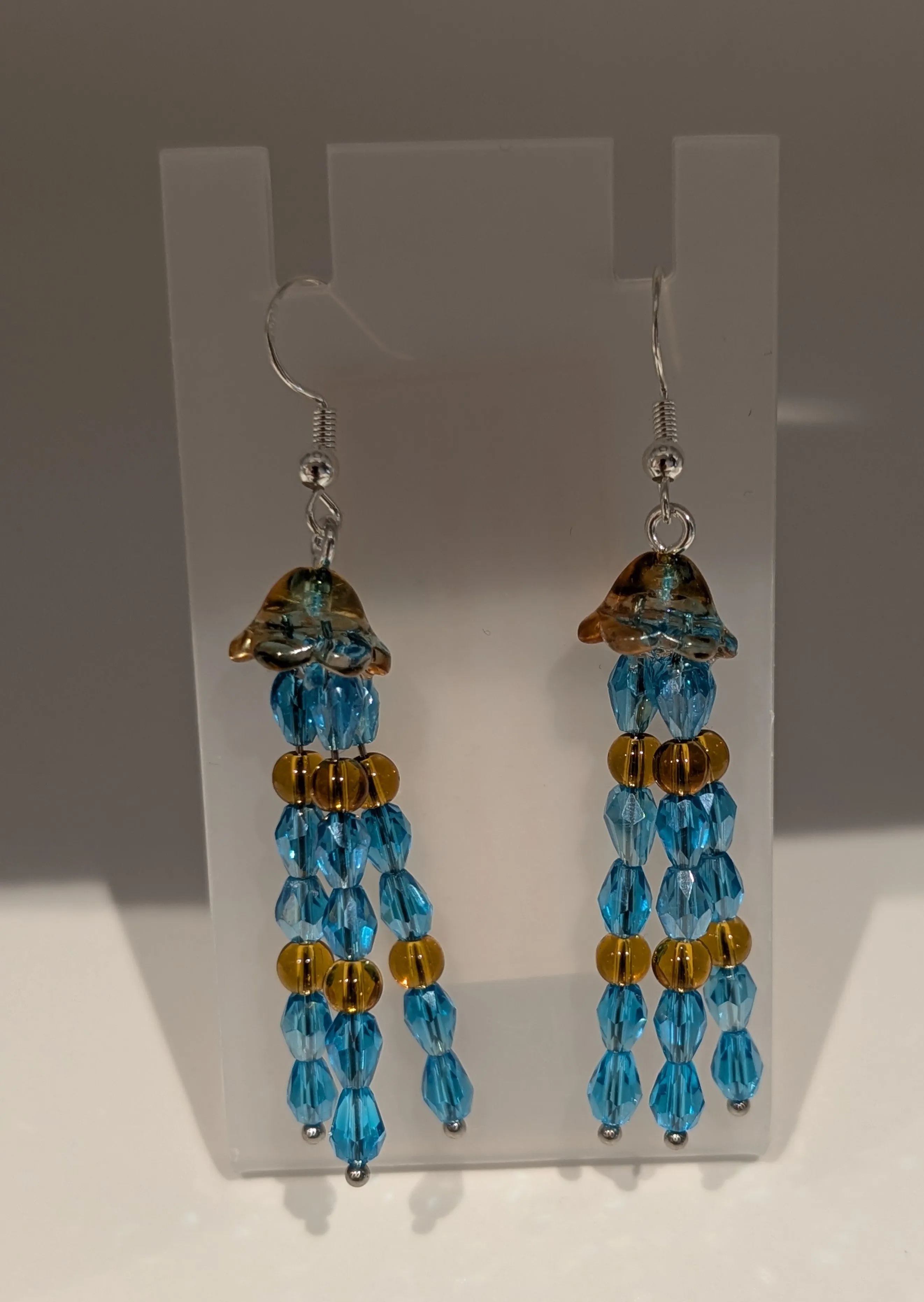 Jellyfish - Earrings -Amber