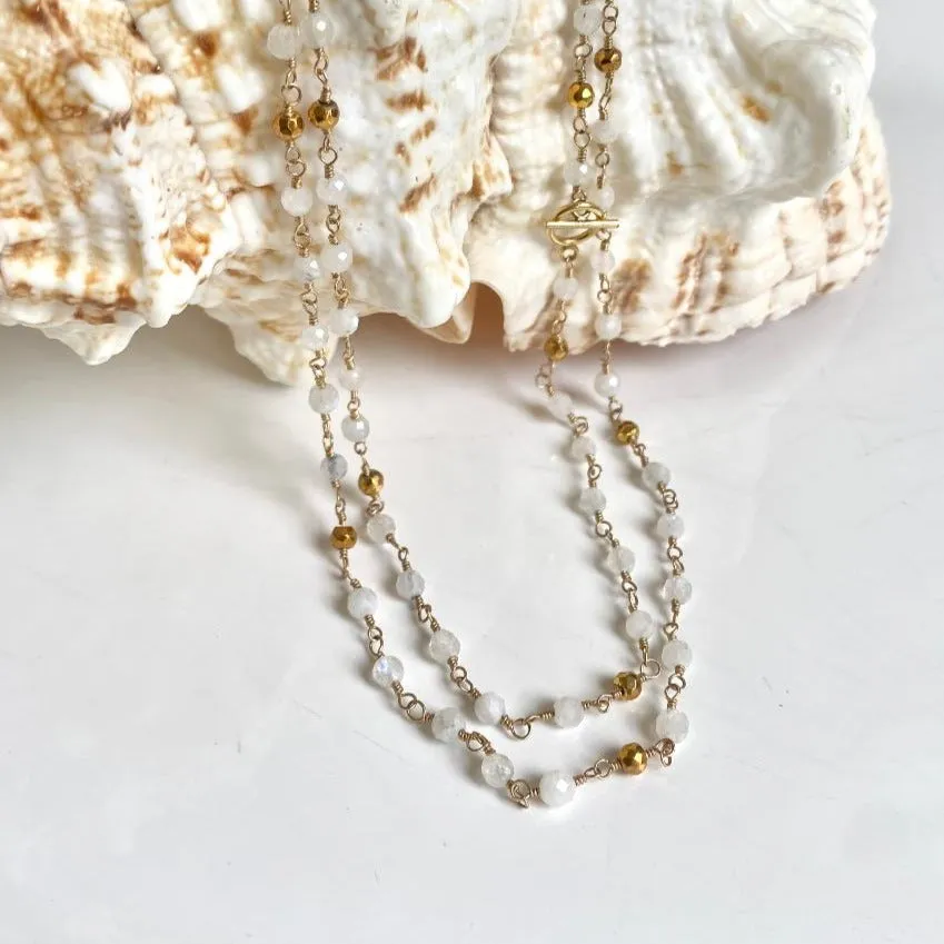 Long Moonstone Necklace