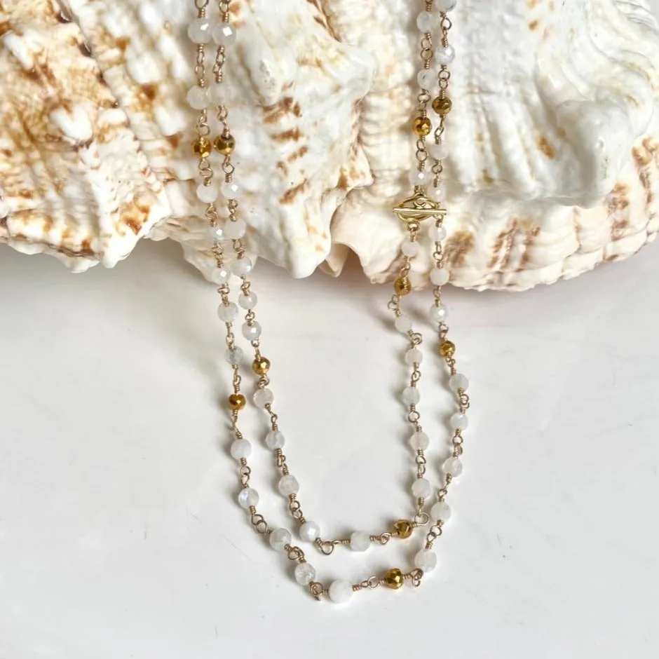 Long Moonstone Necklace