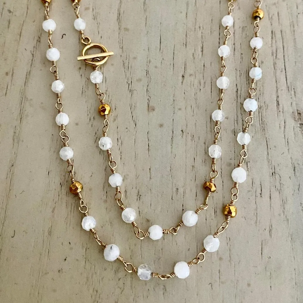Long Moonstone Necklace