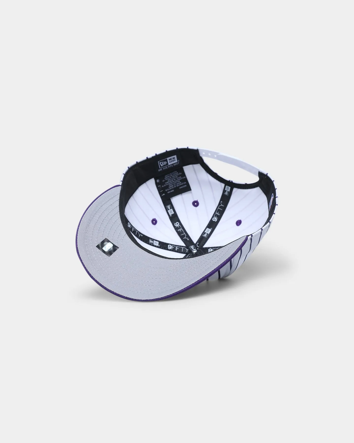 New Era Los Angeles Lakers 'Pinstripe' 9FIFTY Retro Crown Snapback Purple