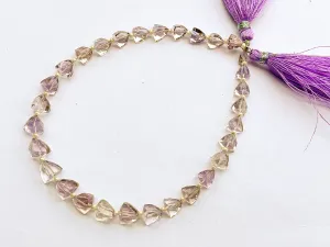 Pink Amethyst 3D Trillion Shape Beads