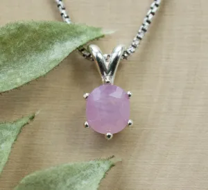 Pink Sapphire Pendant; Natural Untreated Vietnam Sapphire; 1.725cts