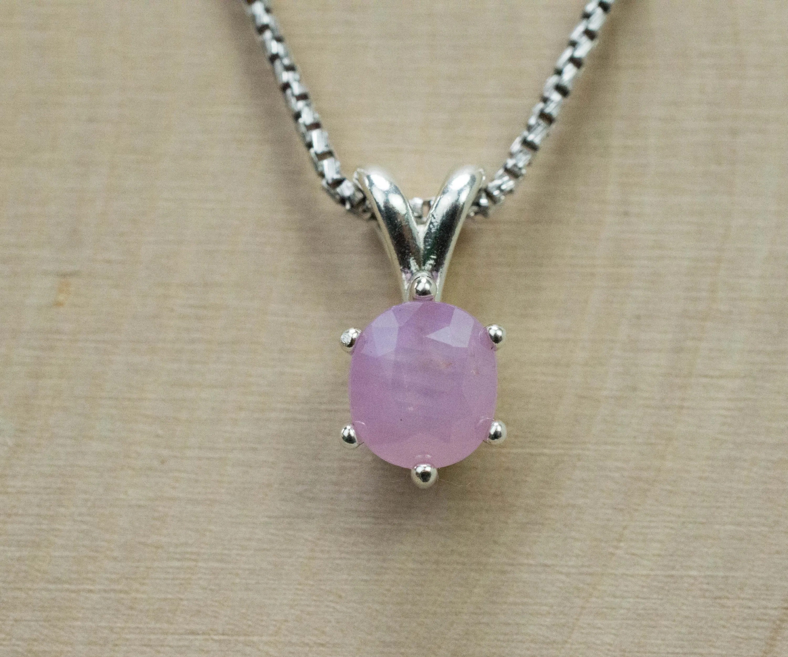 Pink Sapphire Pendant; Natural Untreated Vietnam Sapphire; 1.725cts