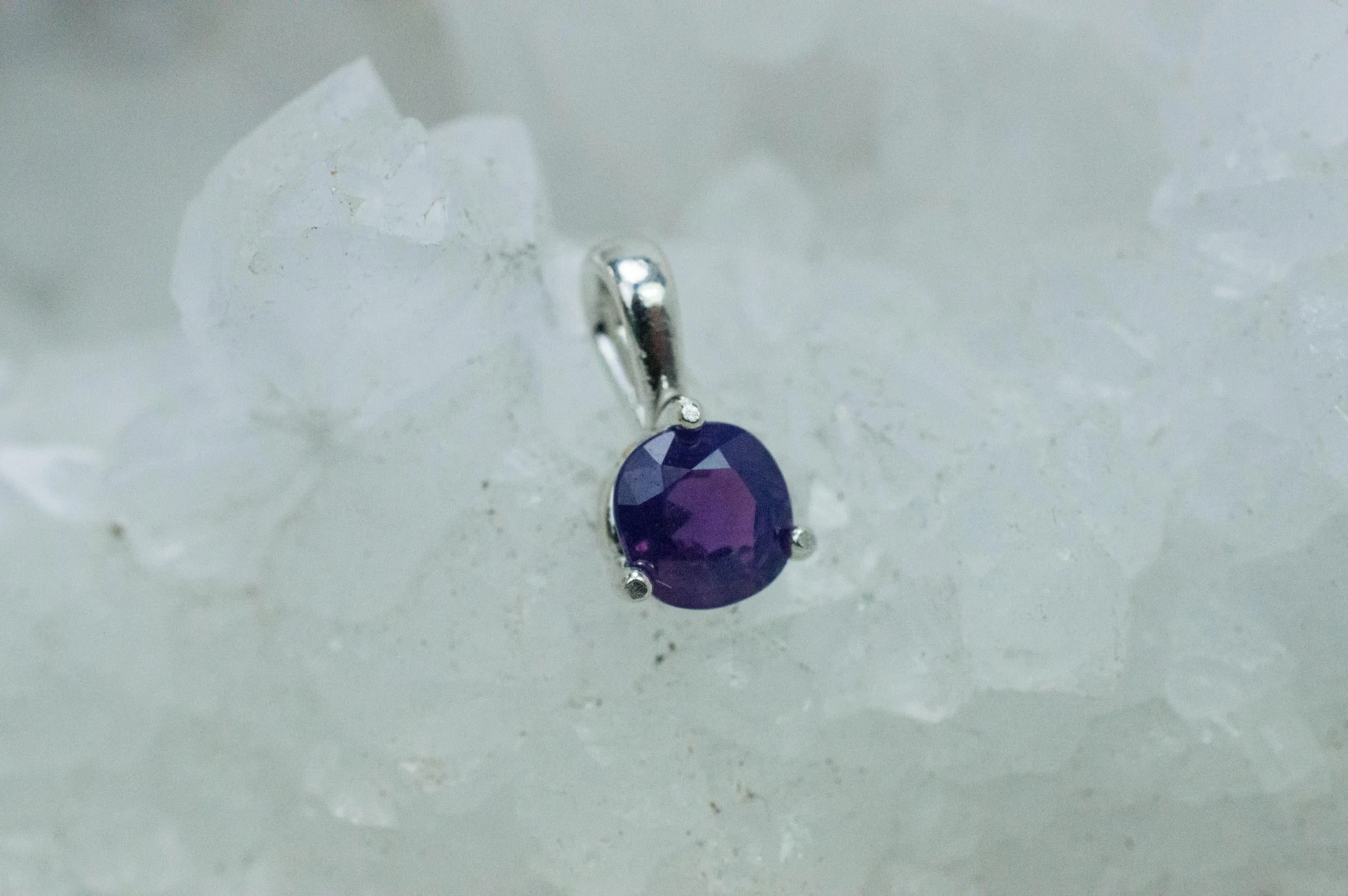 Purple Sapphire Pendant; Natural Untreated Vietnam Sapphire; 1.200cts