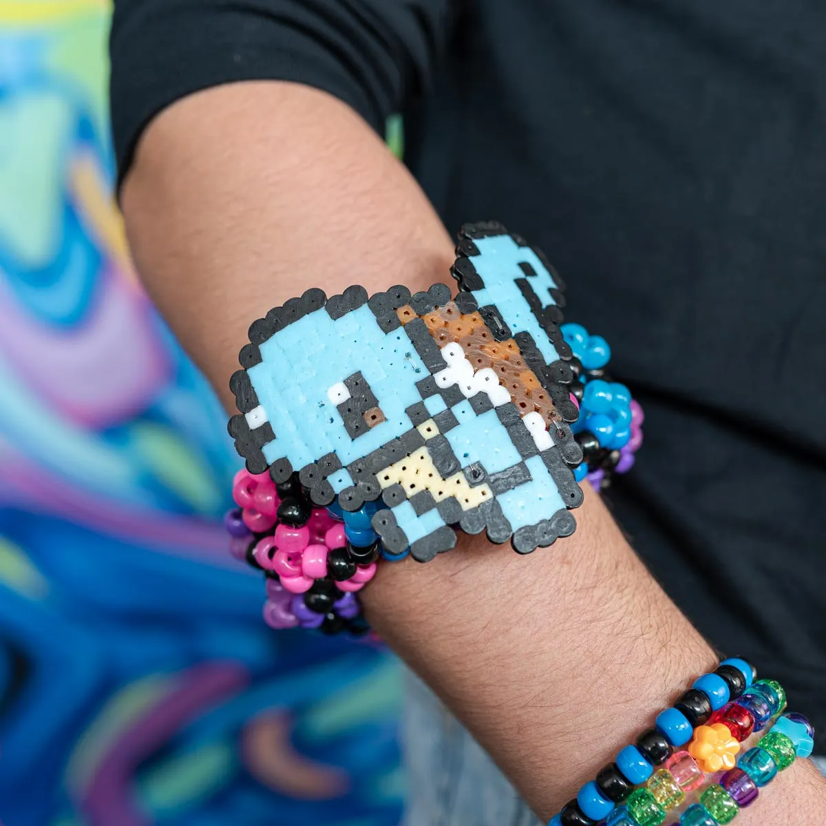 Squirtle Rave Kandi Cuff Bracelet