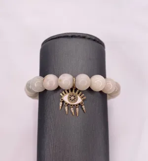 Sydney Evan Beaded Charm Bracelet - Kaleidoscope Eye Fringe