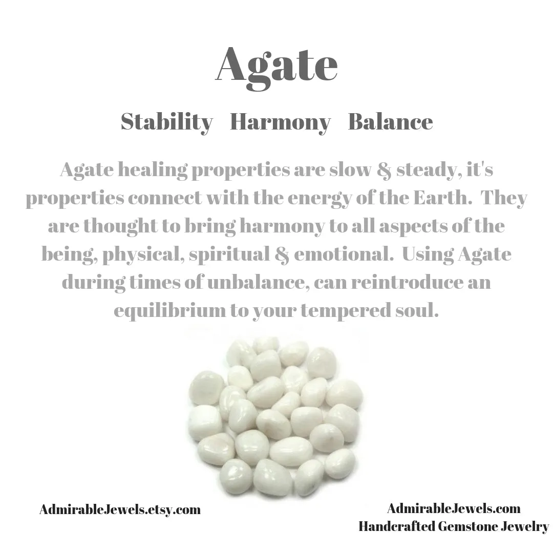 White Agate Fidget Necklace
