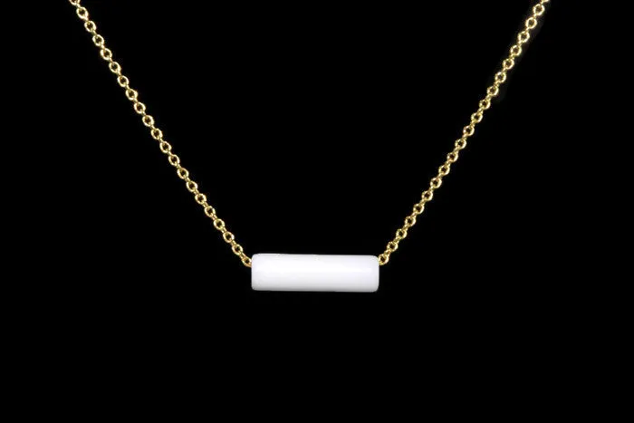 White Agate Fidget Necklace